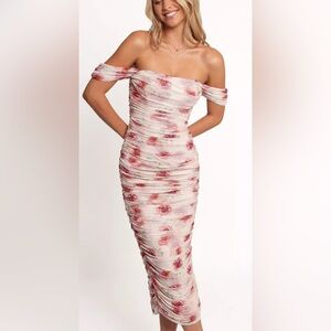 Petal & Pup Cyra Midi Dress in Rose Floral